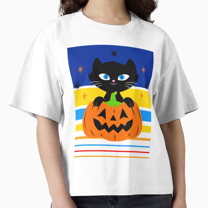 Halloween Black Cat Jack O Lantern by Sartoris Art T-Shirts, Hoodie, Sweatshirt | BlankRebels.com (Image 1)