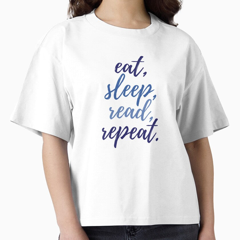 Eat, Sleep, Read, Repeat (Blue) by Doodle Dee Doo T-Shirts, Hoodie, Sweatshirt | BlankRebels.com (Image 1)