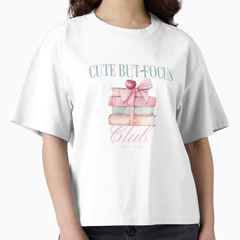 Cut But Focus Club | Book Club T-Shirt | Aesthetic Book Lover Design by PalleteCreation Hoodie, Sweatshirt (Image 1)