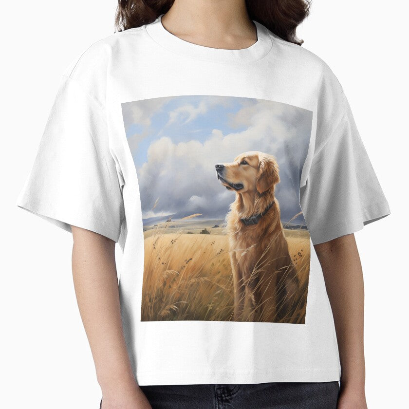 Golden Retriever in Field by Samuelsboro T-Shirts, Hoodie, Sweatshirt | BlankRebels.com (Image 1)