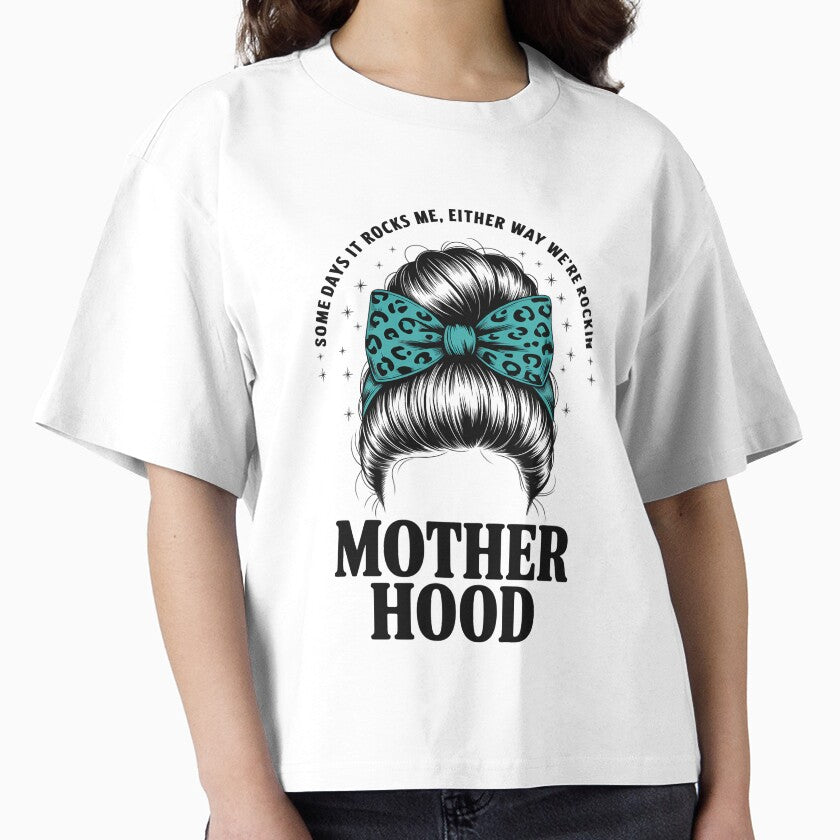 Motherhood Messy Bun Mom Mother's Day by LorenzaStamm T-Shirts, Hoodie, Sweatshirt | BlankRebels.com (Image 1)