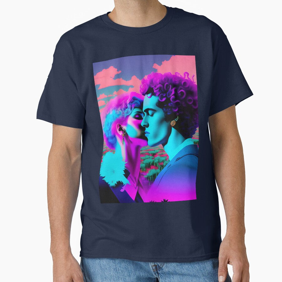 Neon Cyberpunk Synhwave Couple by Basunat T-Shirts, Hoodie, Sweatshirt | BlankRebels.com (Image 1)