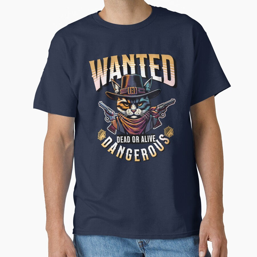 Bandit Cat, Cowboy Cat, Wanted Dead or Alive by Mariana Piana T-Shirts, Hoodie, Sweatshirt | BlankRebels.com (Image 1)