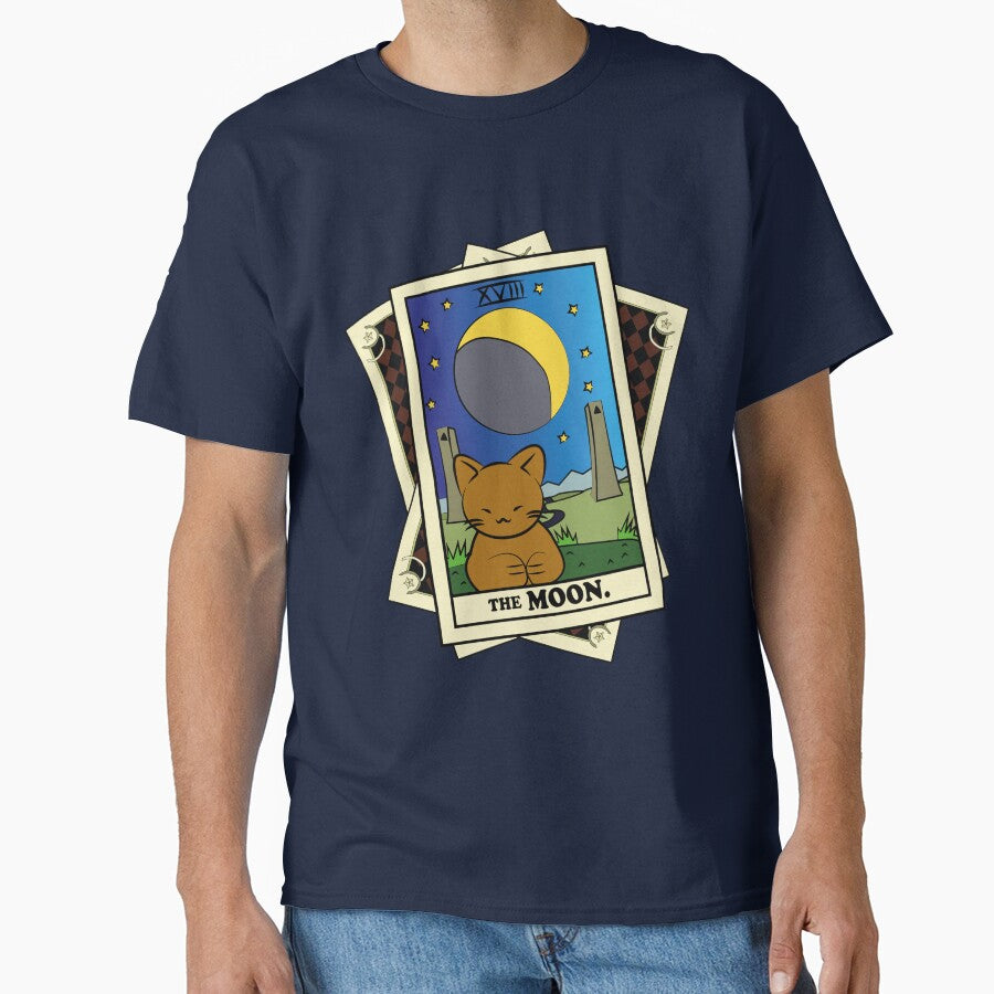 TAROT CARDS DECK | THE MOON. | FORTUNE CAT by FalconLifeStore T-Shirts, Hoodie, Sweatshirt | BlankRebels.com (Image 1)