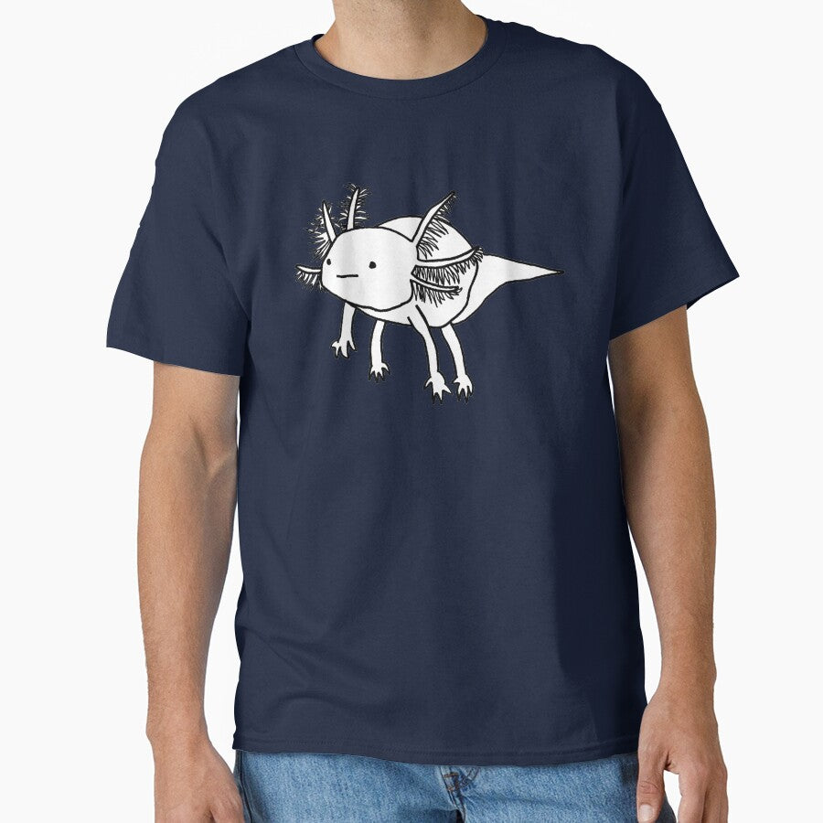 Cute happy floaty axolotl by Andrea Willette T-Shirts, Hoodie, Sweatshirt | BlankRebels.com (Image 1)