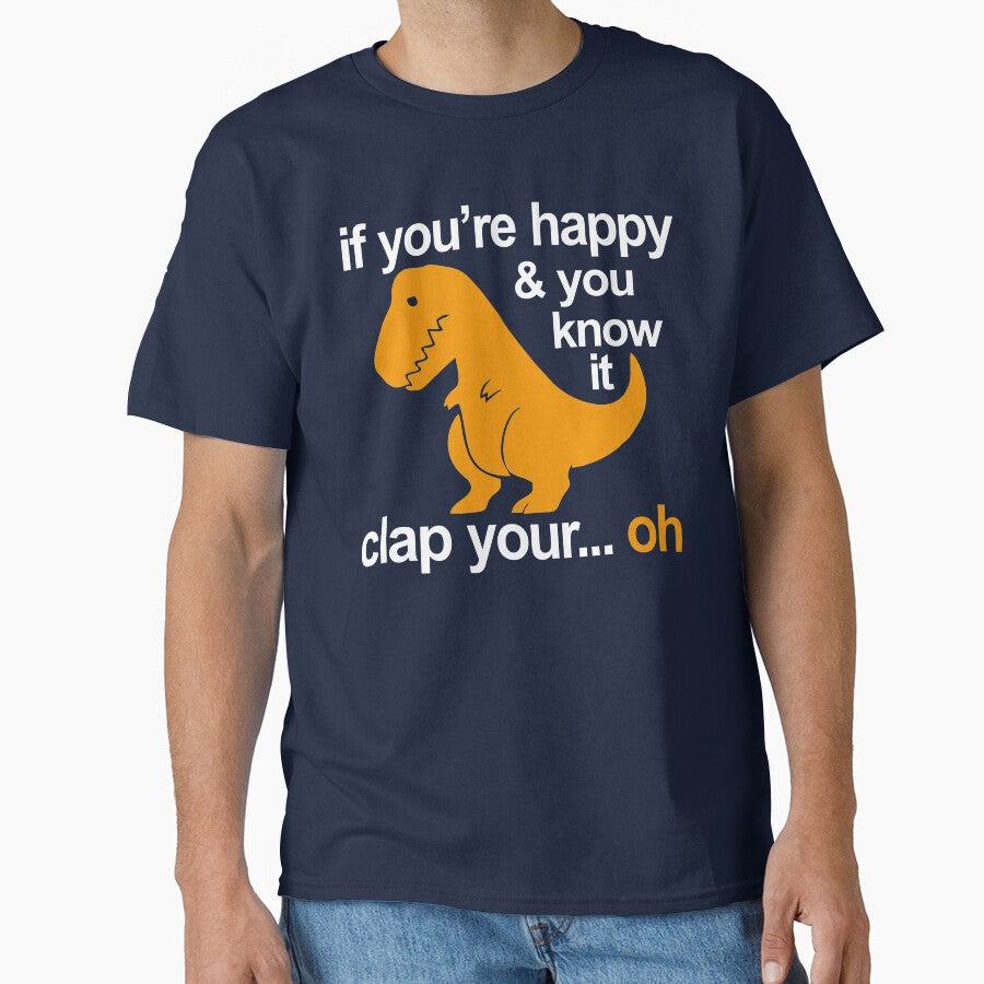 Dino Clap Your Hands: Playful T-Rex and Happy Rhymes by ozdilh T-Shirts, Hoodie, Sweatshirt | BlankRebels.com (Image 1)