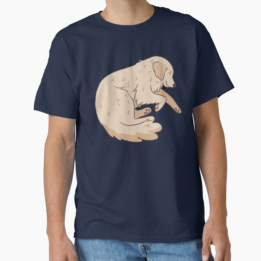 Cute Sleeping Light Golden Retriever dog by Yaragold T-Shirts, Hoodie, Sweatshirt | BlankRebels.com (Image 1)