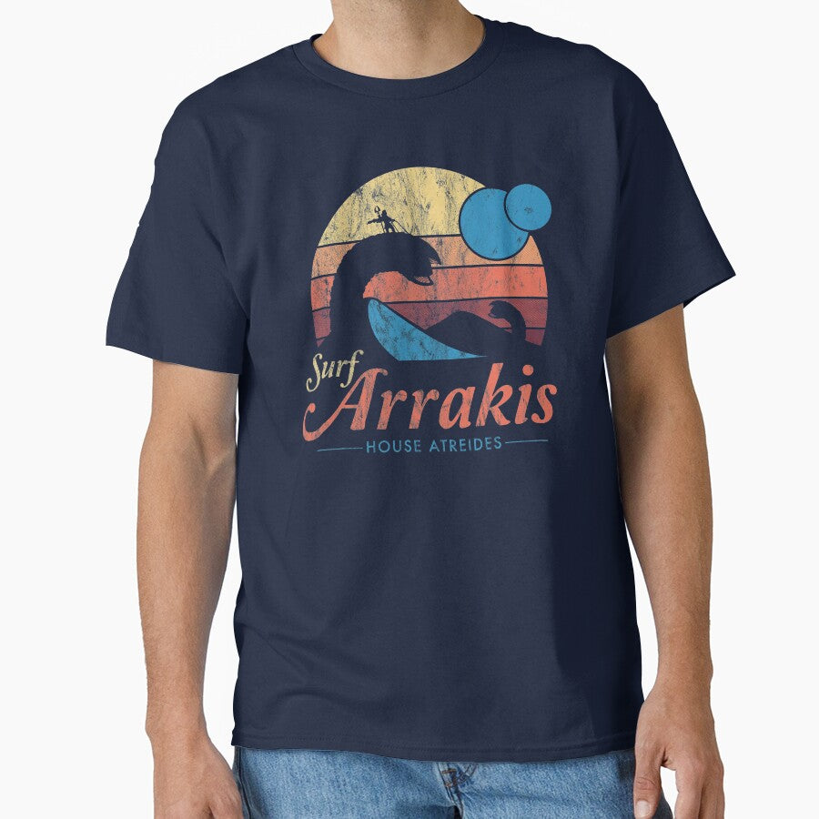 Visit Arrakis - Vintage Distressed Surf - Dune - Sci Fi by Nemons T-Shirts, Hoodie, Sweatshirt | BlankRebels.com (Image 1)