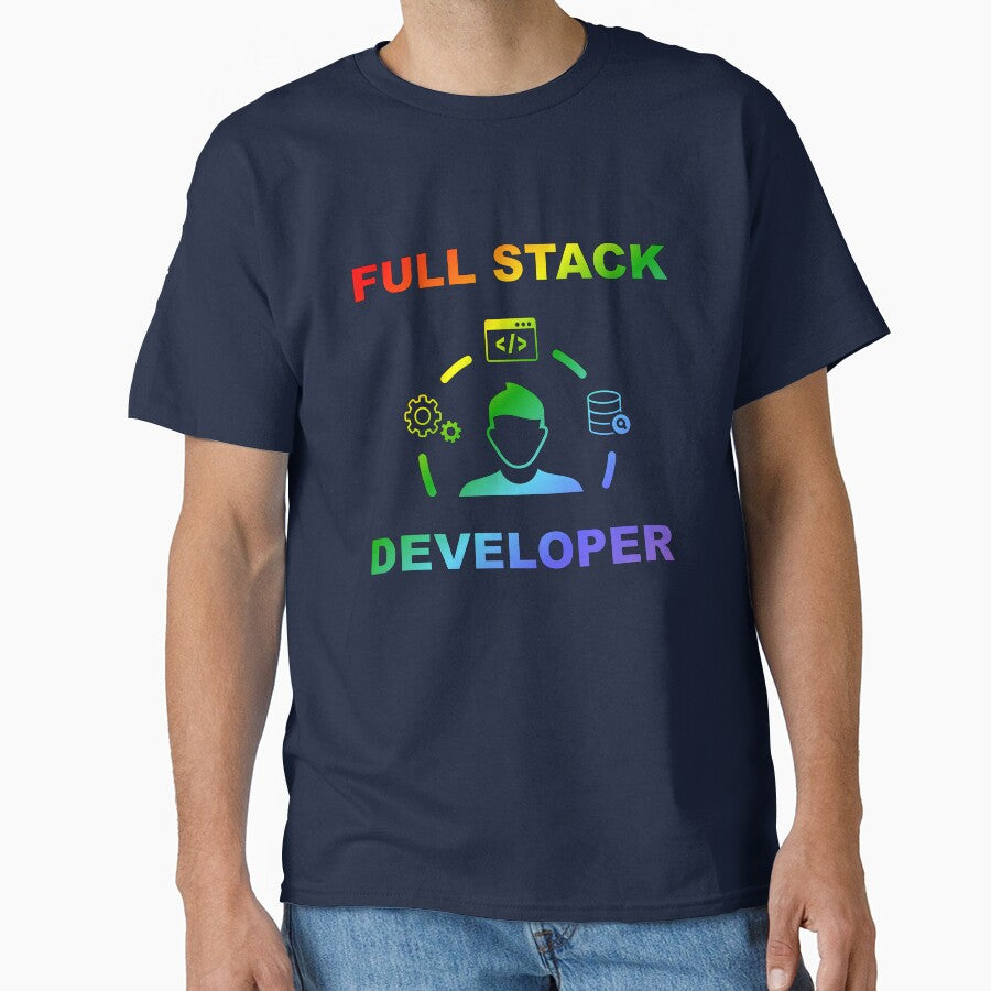 Shiny Full Stack Developer, Rainbow Colors, Software Engineer, Computer Science, Web, WWW, Programming Humor,... (Image 1)