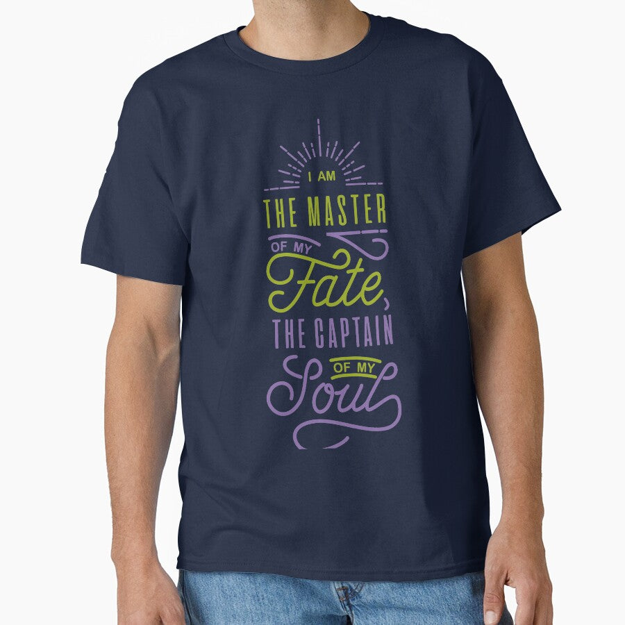 Master of my Fate - Captain of my Soul Typography by PaulC71 T-Shirts, Hoodie, Sweatshirt | BlankRebels.com (Image 1)