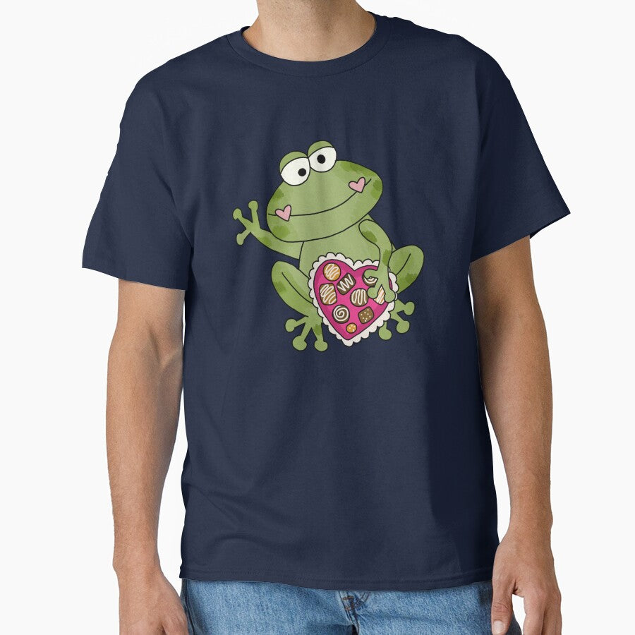 Cottagecore aesthetic cute frog holding a heart by HopItStudio T-Shirts, Hoodie, Sweatshirt | BlankRebels.com (Image 1)