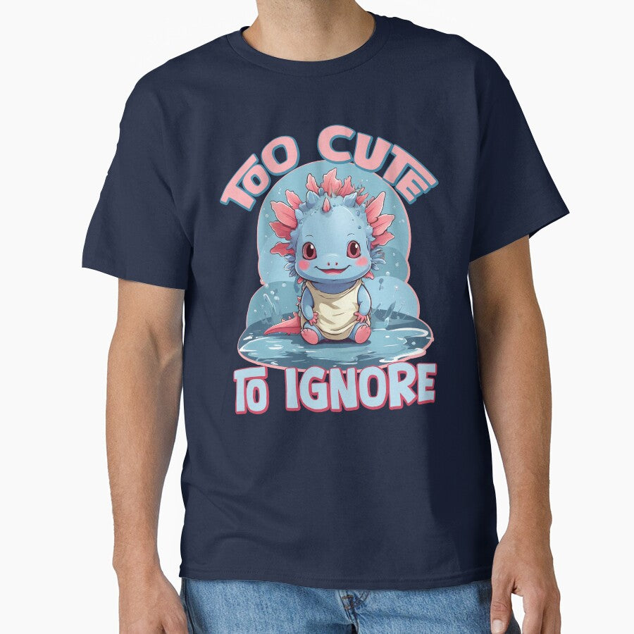 To cute to ignore! Blue Axolotl funny illustration. by Grygiel23 T-Shirts, Hoodie, Sweatshirt | BlankRebels.com (Image 1)