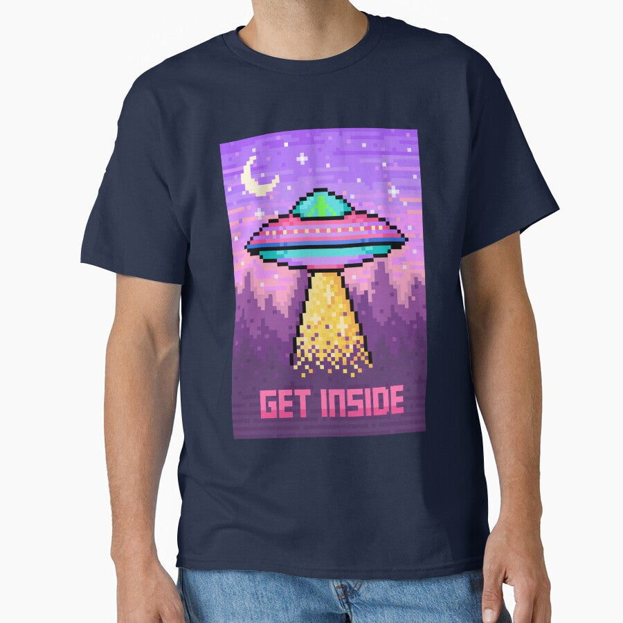 Get Inside - 90s Pixel UFO by 90sAlien T-Shirts, Hoodie, Sweatshirt | BlankRebels.com (Image 1)