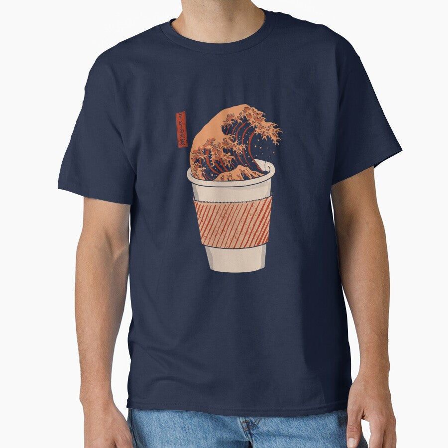 The Great Wave of Coffee (to go) by Elan Harris T-Shirts, Hoodie, Sweatshirt | BlankRebels.com (Image 1)
