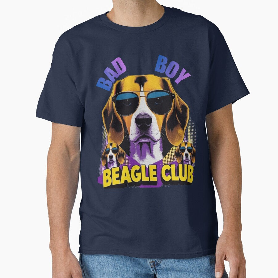 Vintage 90s Bad Boy Beagle Club - Funny Dog Graphic by Cophros T-Shirts, Hoodie, Sweatshirt | BlankRebels.com (Image 1)