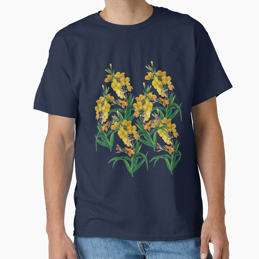 Yellow floral, botanical print by Sarah Marsh T-Shirts, Hoodie, Sweatshirt | BlankRebels.com (Image 1)