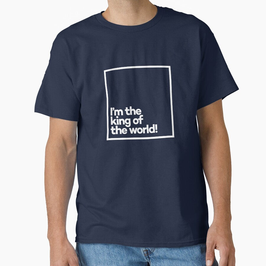 I'm the king of the world! Minimal White Typography by meeneemal T-Shirts, Hoodie, Sweatshirt | BlankRebels.com (Image 1)