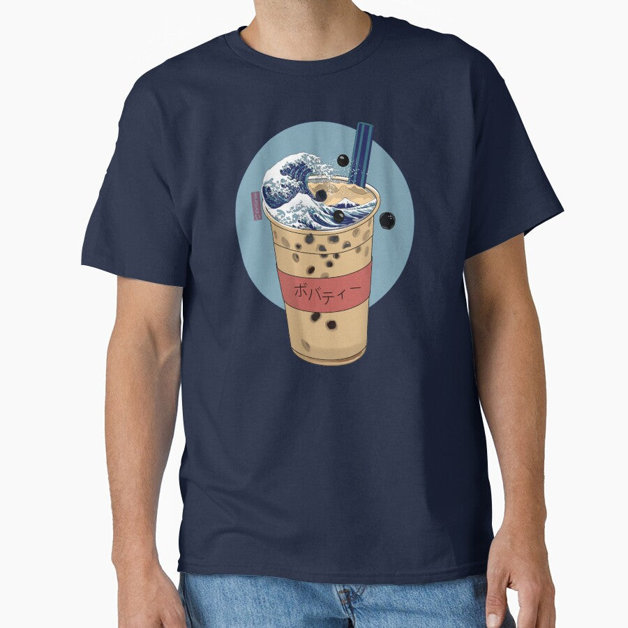 The Great Bubble Tea Wave | ボバティー by pastellism T-Shirts, Hoodie, Sweatshirt | BlankRebels.com (Image 1)