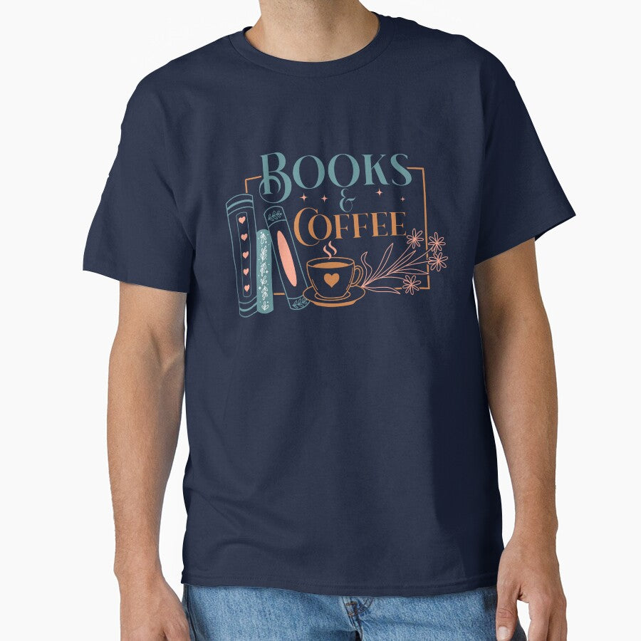 Books and Coffee by Acim0 T-Shirts, Hoodie, Sweatshirt | BlankRebels.com (Image 1)