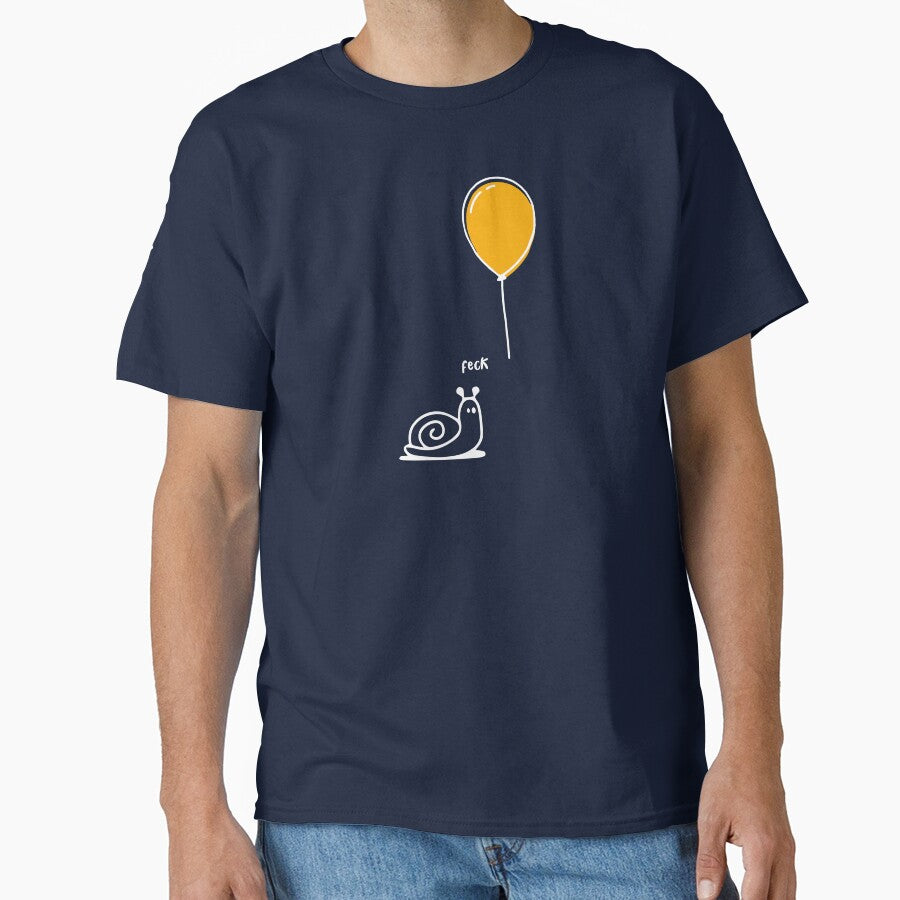 Snail Floating Away On A Balloon...In Theory by ThomasKadmon T-Shirts, Hoodie, Sweatshirt | BlankRebels.com (Image 1)