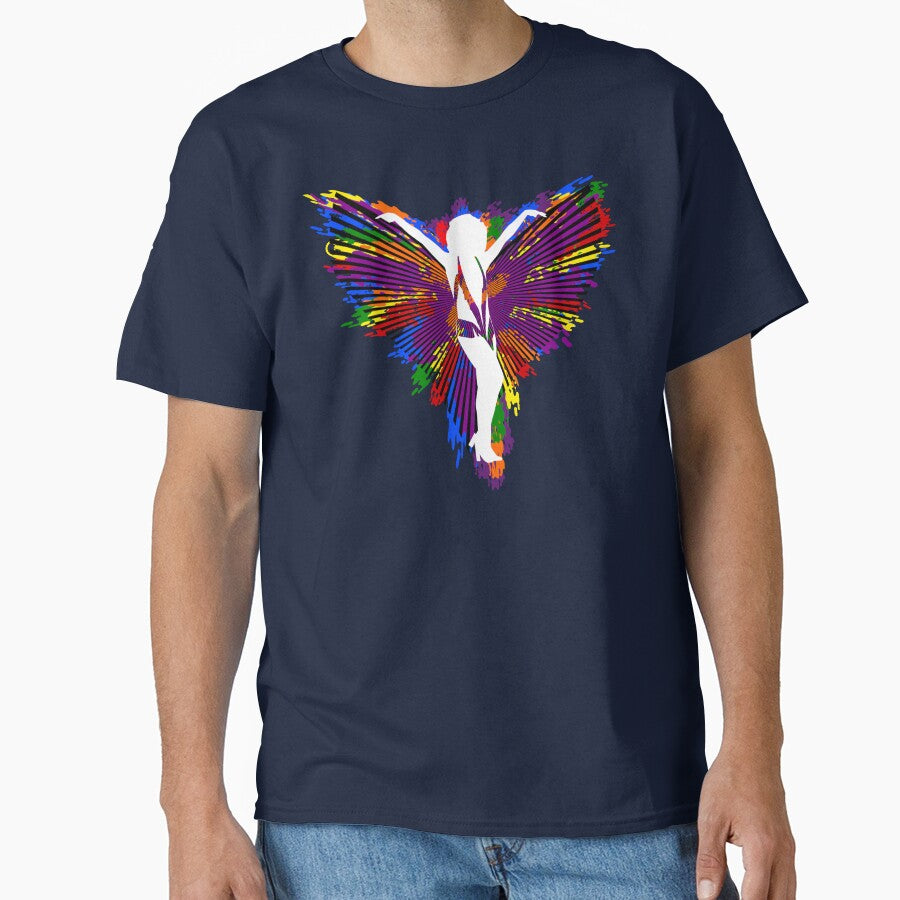 Beautiful angel on multicolored background by Tong4130