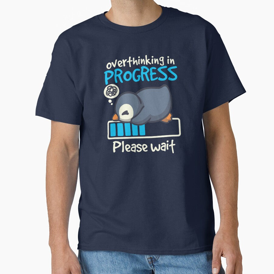 Penguin overthinking in progress by NemiMakeit T-Shirts, Hoodie, Sweatshirt | BlankRebels.com (Image 1)
