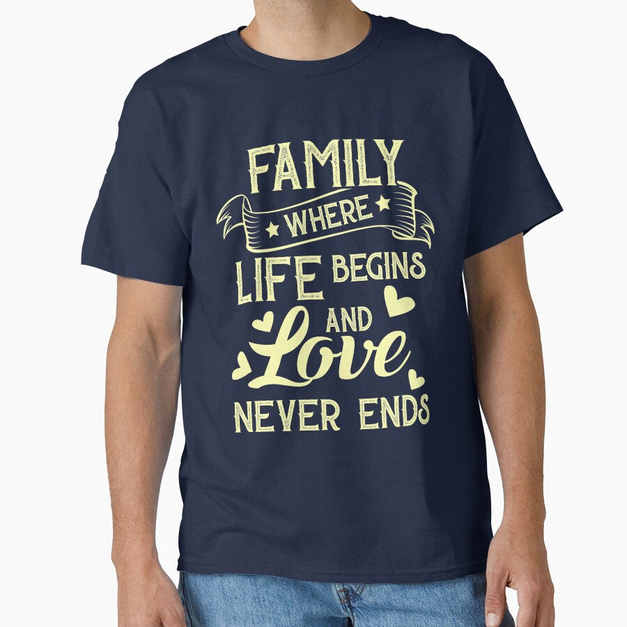 Family where life begins and love never ends by mmos T-Shirts, Hoodie, Sweatshirt | BlankRebels.com (Image 1)