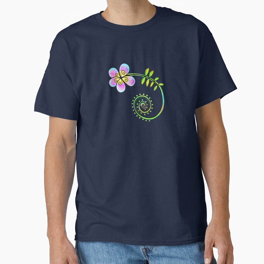 Hand Drawn Doodle Watercolor Flowers by GeeHanz T-Shirts, Hoodie, Sweatshirt | BlankRebels.com (Image 1)