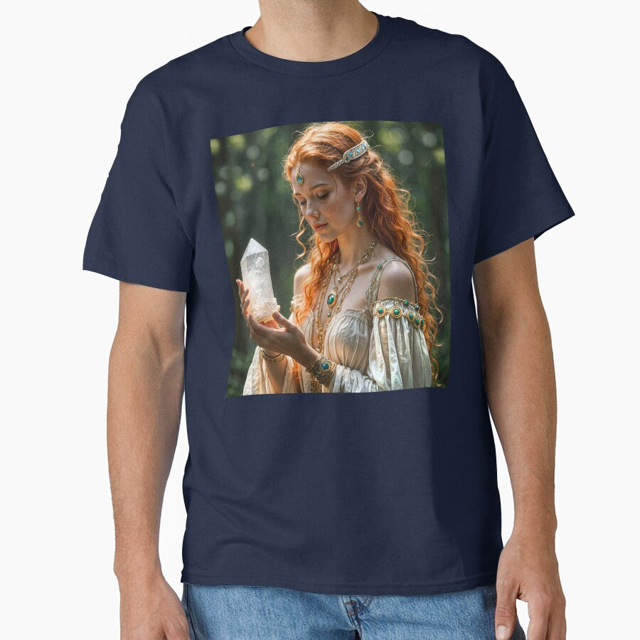 Medieval Woman with Quartz Crystal by PyxieZen T-Shirts, Hoodie, Sweatshirt | BlankRebels.com (Image 1)