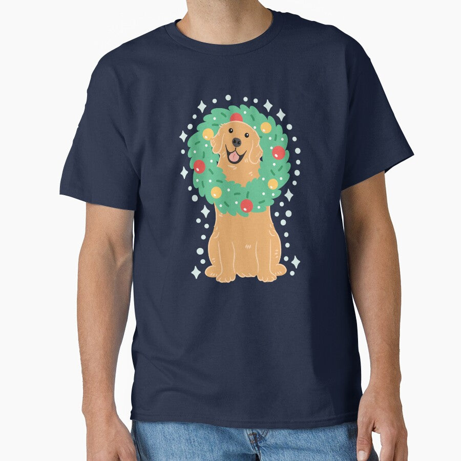 Golden Retriever Merry Christmas! by Lulupainting T-Shirts, Hoodie, Sweatshirt | BlankRebels.com (Image 1)