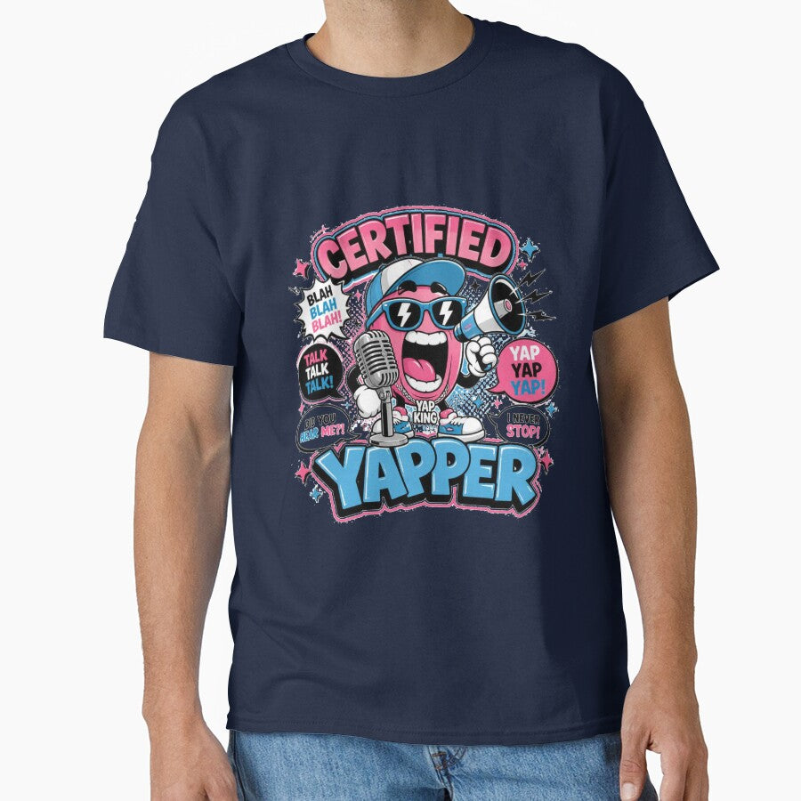 Certified Yapper Funny Retro Meme Design by AtomicThreadCo