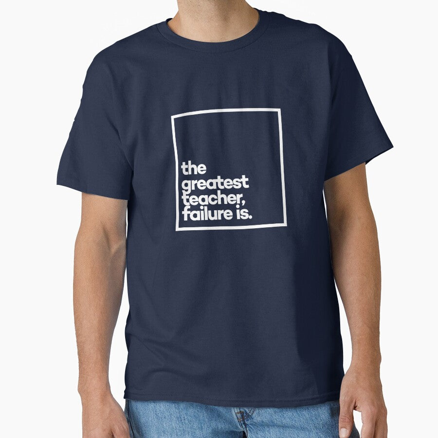 The greatest teacher, failure is. Minimal White Typography by meeneemal T-Shirts, Hoodie, Sweatshirt (Image 1)