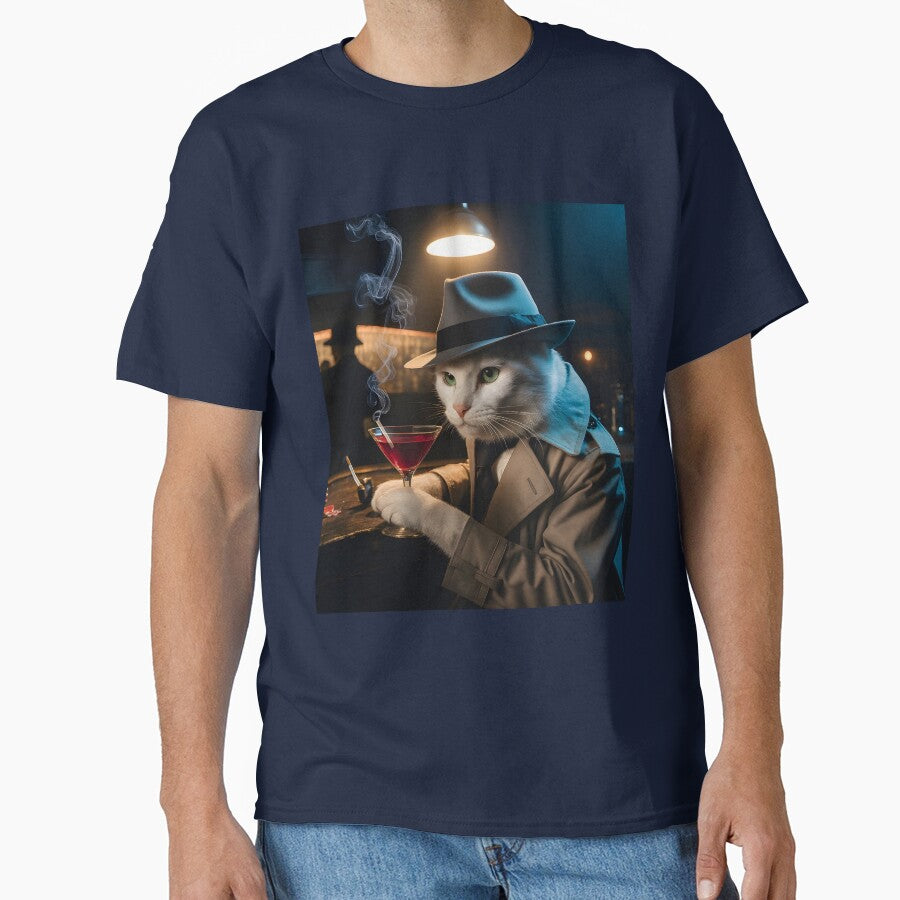 Cowboy as Cat Detective Sam Spayed– Martini at Midnight by Oceandiana T-Shirts, Hoodie, Sweatshirt (Image 1)