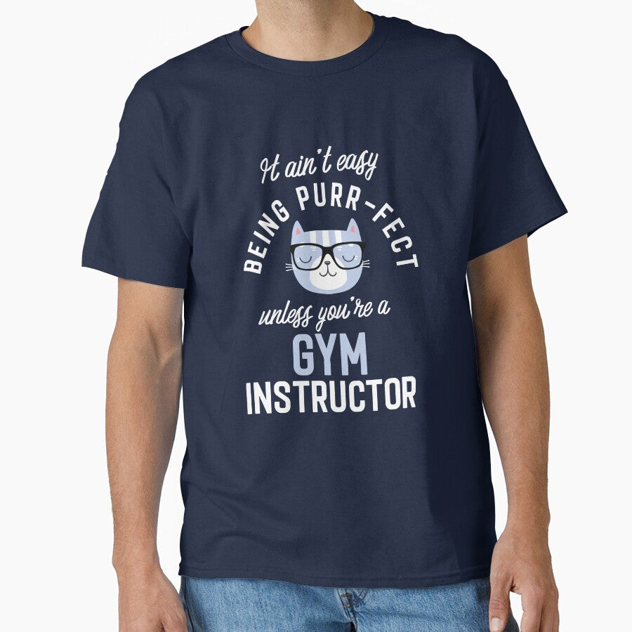 Gym Instructor Cat Lover Gifts - It ain't easy being Purr Fect by betternotes T-Shirts, Hoodie, Sweatshirt (Image 1)