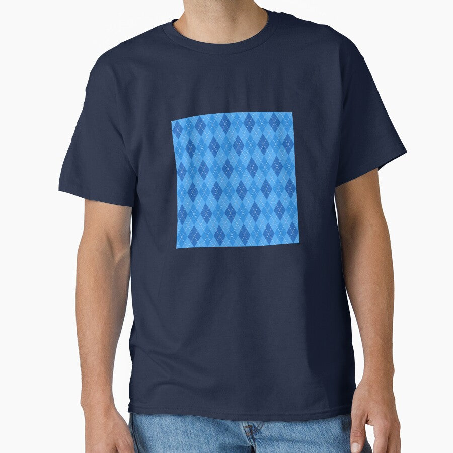 Blue Argyle Geometric Pattern by CHERRY--SHOP T-Shirts, Hoodie, Sweatshirt | BlankRebels.com (Image 1)