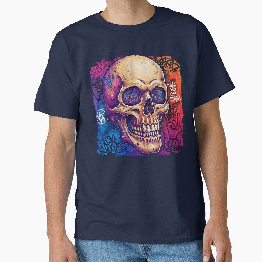 Street Art  skull illustration by PixelPunny T-Shirts, Hoodie, Sweatshirt | BlankRebels.com (Image 1)