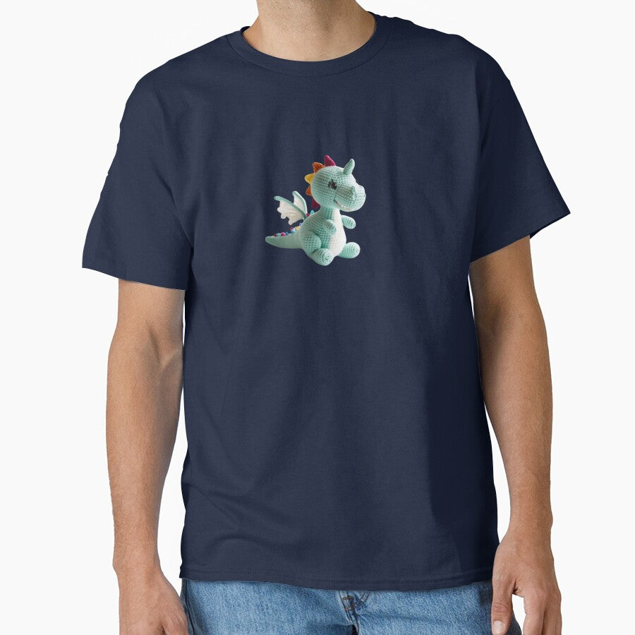 Magical crochet dragon image with wings – fantastic and colorful design by StormArte T-Shirts, Hoodie, Sweatshirt (Image 1)