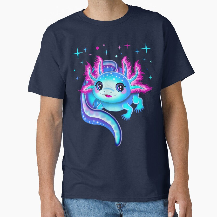 Cute Axolotl Galaxy Starry Sky by LESSILU T-Shirts, Hoodie, Sweatshirt | BlankRebels.com (Image 1)