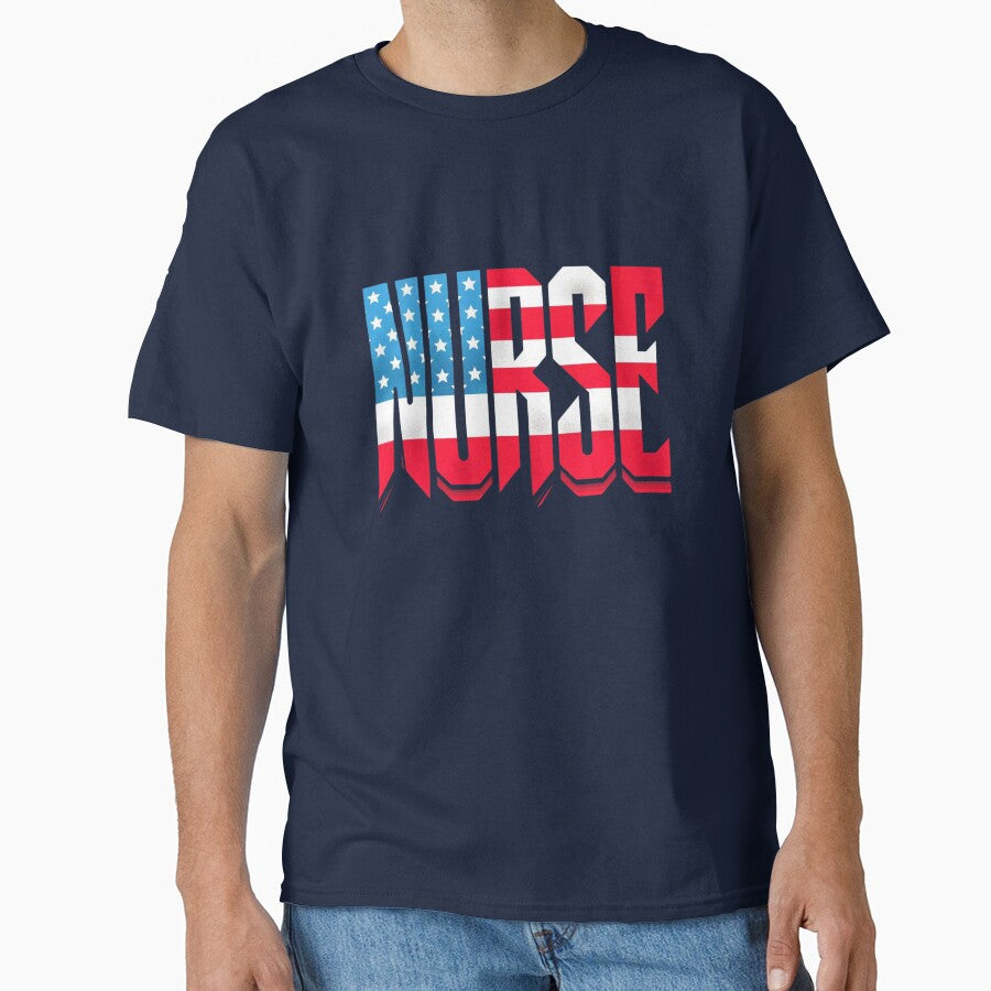 Patriotic Nurse Flag Letter Art by BeansHotTees T-Shirts, Hoodie, Sweatshirt | BlankRebels.com (Image 1)