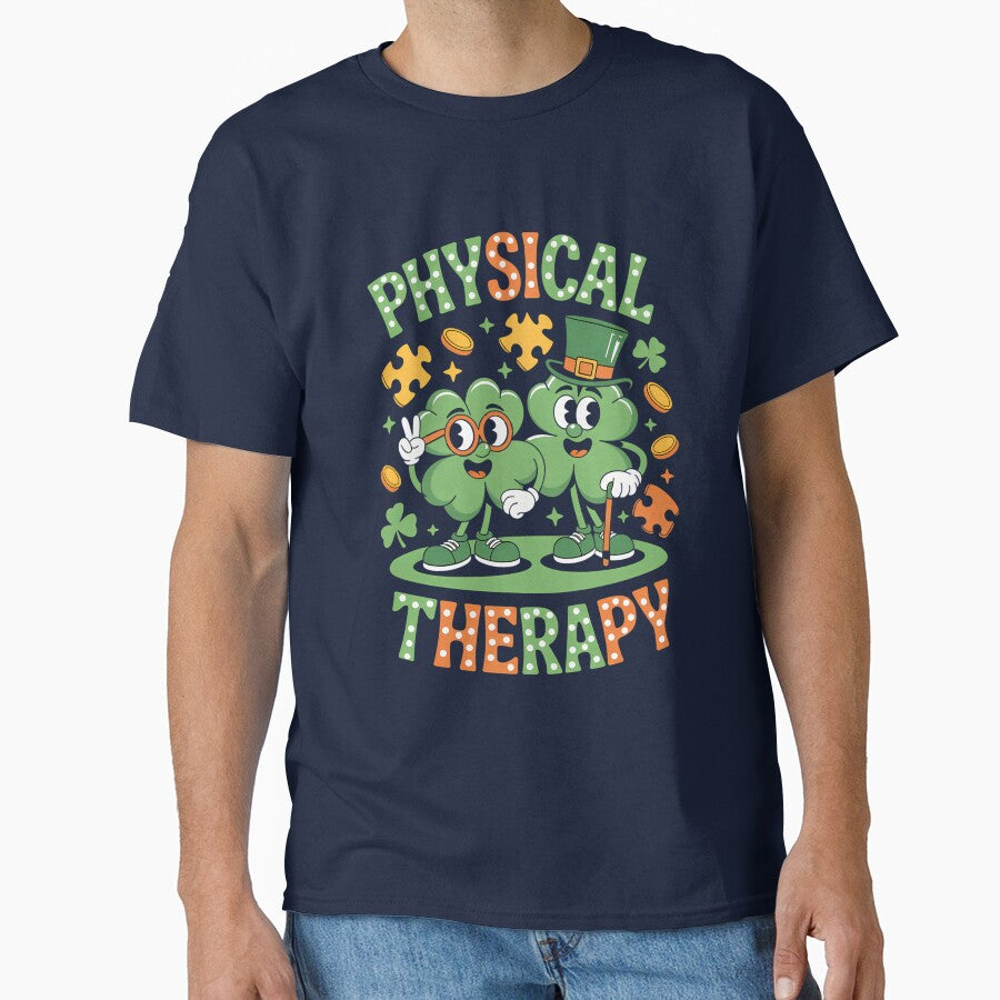 Physical Therapy Funny Shamrock St Patricks Day by gourpmerzihd T-Shirts, Hoodie, Sweatshirt | BlankRebels.com (Image 1)