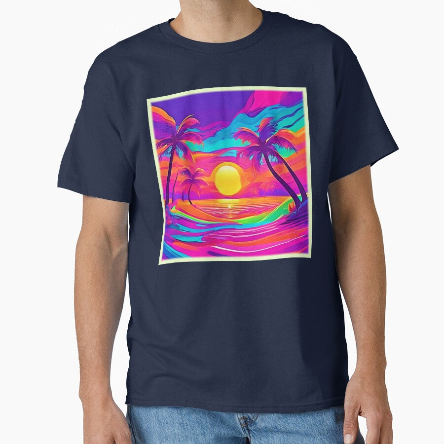 Blue and Orange Sunset by Health And Fitness Posts e-Store T-Shirts, Hoodie, Sweatshirt | BlankRebels.com (Image 1)