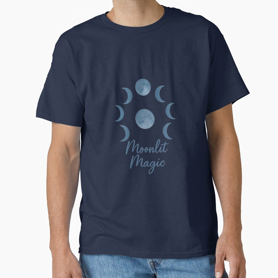 Moonlit Magic – Minimalist Moon Phase Circle Design by Bratak T-Shirts, Hoodie, Sweatshirt | BlankRebels.com (Image 1)