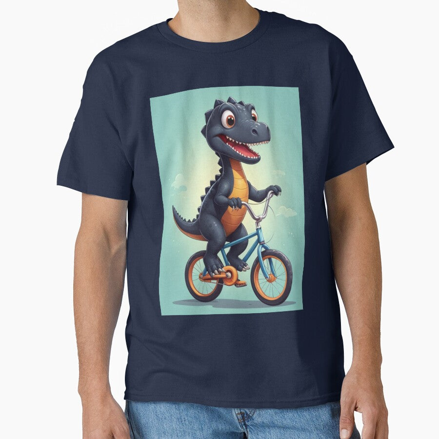 black Dino on bike by KIDS-PRINTS T-Shirts, Hoodie, Sweatshirt | BlankRebels.com (Image 1)