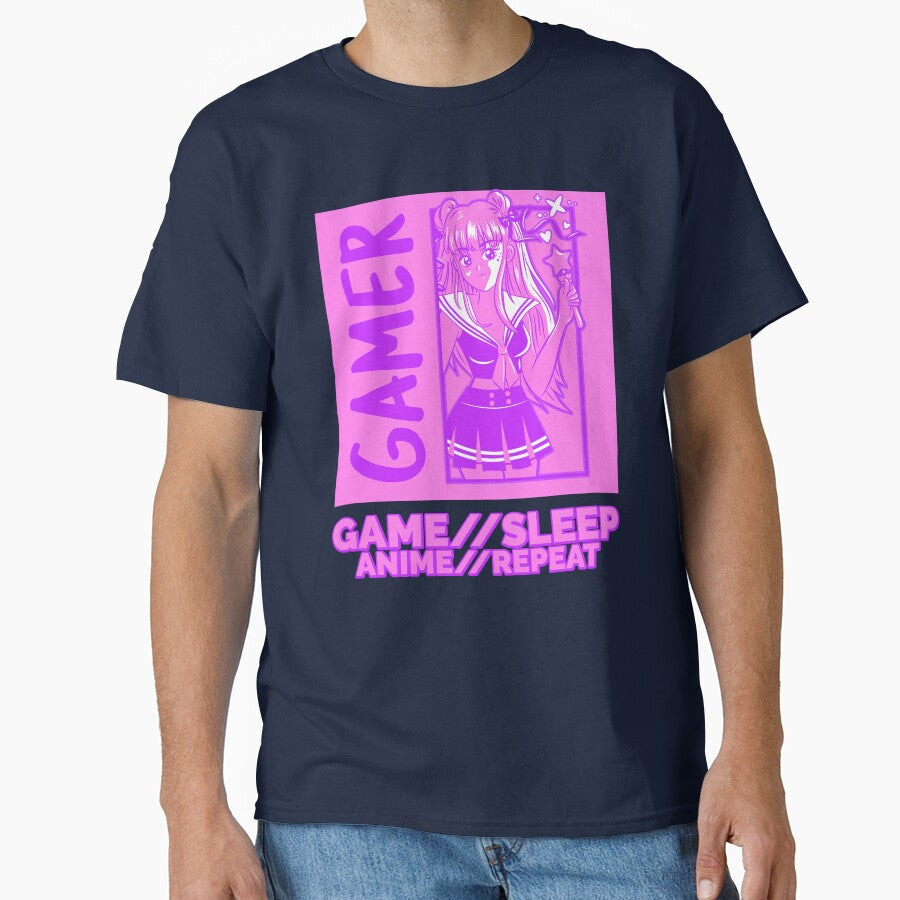 Game/Sleep/Anime/Repeat by SuperstyleTees T-Shirts, Hoodie, Sweatshirt | BlankRebels.com (Image 1)