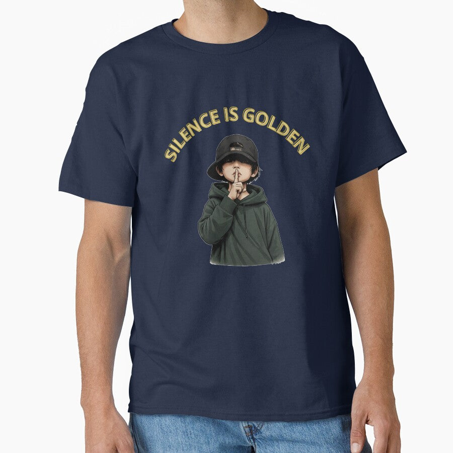 Silence Is Golden - Bold Statement Tee by zbigniewcz Hoodie, Sweatshirt | BlankRebels.com (Image 1)