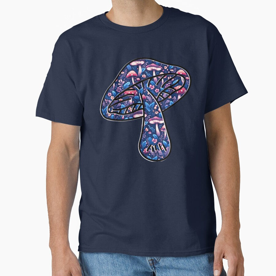 Dark Cottagecore Moonlight Mushroom by CaptainNemo21 T-Shirts, Hoodie, Sweatshirt | BlankRebels.com (Image 1)