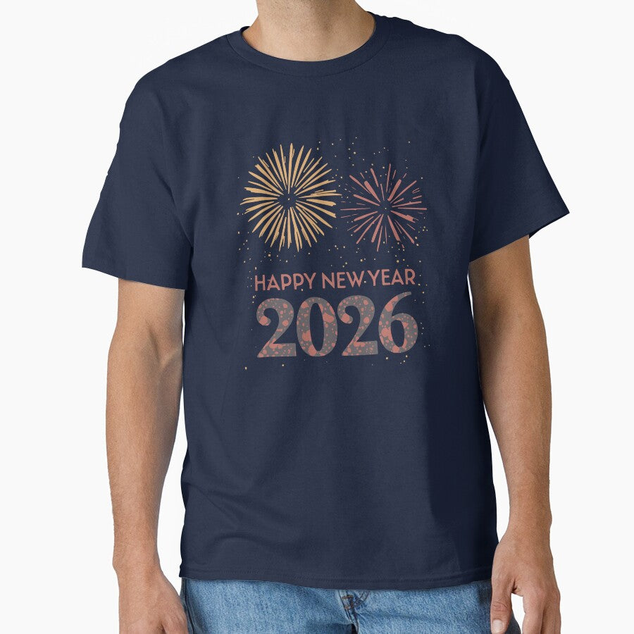 Happy New Year 2026 Fireworks Celebration Design by DavidTeeStudio T-Shirts, Hoodie, Sweatshirt | BlankRebels.com (Image 1)