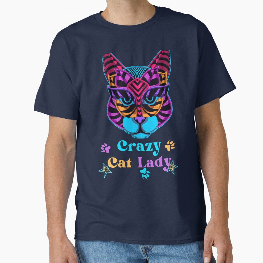 Crazy Cat Lady Illustrated Digital Design by mangaworldart T-Shirts, Hoodie, Sweatshirt | BlankRebels.com (Image 1)