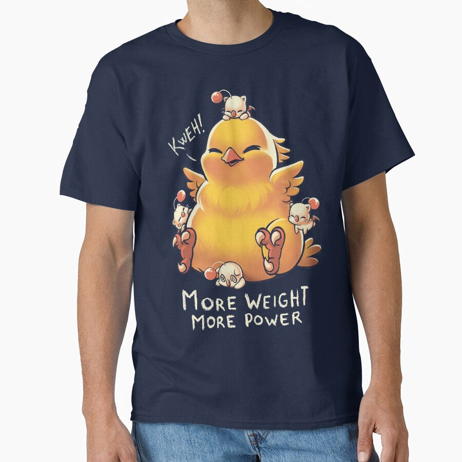 Funny Fat Chocobo - Big Power - Final Fantasy Summon Creature by BlancaVidal T-Shirts, Hoodie, Sweatshirt (Image 1)