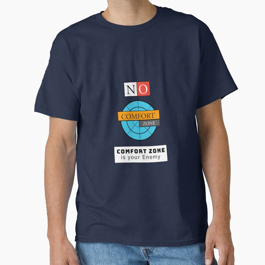 No Comfort Zone – Motivational Typography Design by THE RILONA T-Shirts, Hoodie, Sweatshirt | BlankRebels.com (Image 1)
